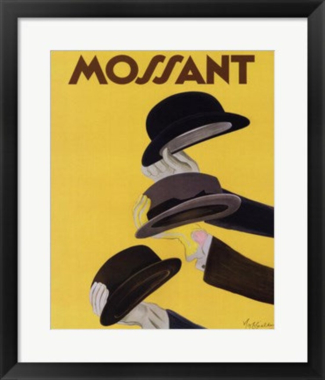Framed Art Chapeau Mossant by Leonetto Cappiello Wall Decor 18x24 Artwork